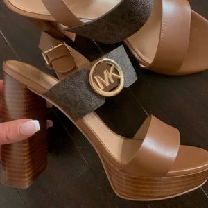 Michael Kors Brown Platform Heels 8.5